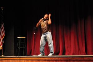 Tyler Stauffer photo: Comedian Todd Thomas performed at Mercyhurst on Friday, April 9.